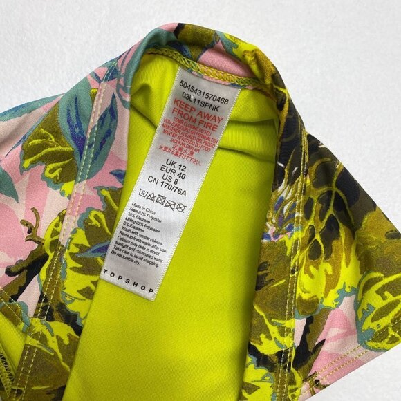 TOPSHOP IDOL PINK TROPICAL TANGA BIKINI BOTTOMS - Picture 6 of 7